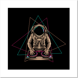 Astronaut DJ space DJ Posters and Art